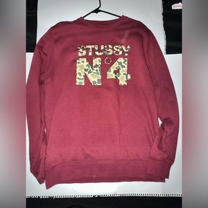 Stussy sweatshirt with camo writing